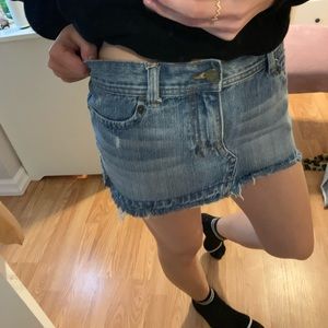 Vintage Hollister Co. low rise denim skirt.